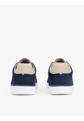 Tenis Azul Marino De Ante Con Logo En Relieve Tommy Hilfiger