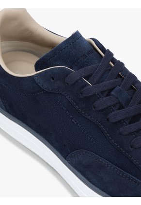 Tenis Azul Marino De Ante Con Logo En Relieve Tommy Hilfiger