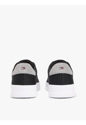 Tenis Negro De Punto Con Logo Tommy Hilfiger
