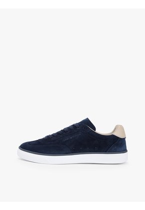 Tenis Azul Marino De Ante Con Logo En Relieve Tommy Hilfiger