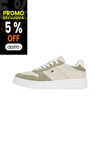 Tenis Verde De Ante Con Suela Cupsole Tommy Hilfiger Tommy Hilfiger