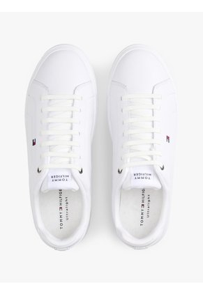 Tenis Blanco De Tenis Hilfiger Icon De Cuero Tommy Hilfiger