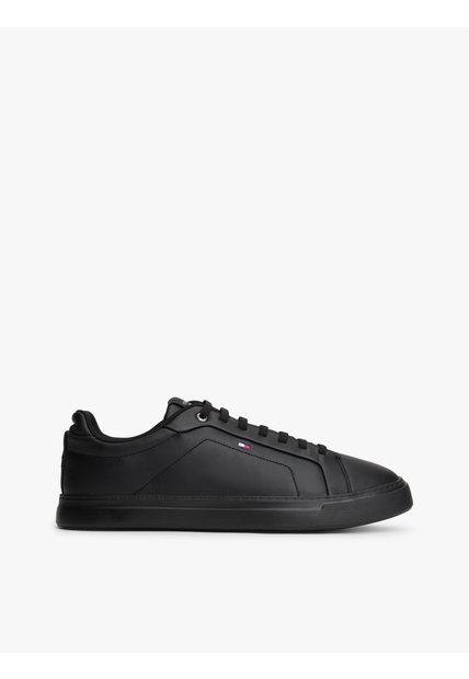 Tenis Negro De Tenis Hilfiger Icon De Cuero Tommy Hilfiger