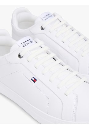 Tenis Blanco De Tenis Hilfiger Icon De Cuero Tommy Hilfiger