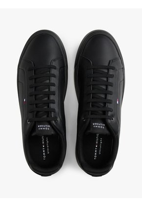 Tenis Negro De Tenis Hilfiger Icon De Cuero Tommy Hilfiger