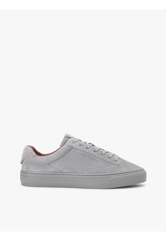 Tenis Gris De Ante Con Logo En Bajo Relieve Tommy Hilfiger Tommy Hilfiger