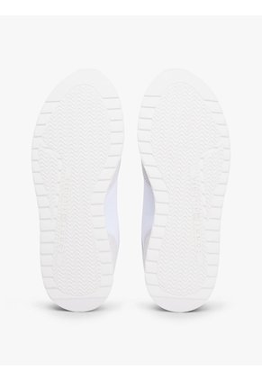 Tenis Blanco De Ante Con Mezcla De Texturas Tommy Hilfiger