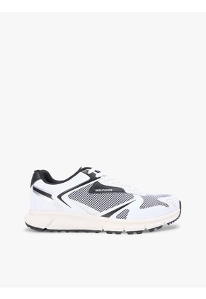 Tenis Negro Con Mezcla De Texturas Y Logo Tommy Hilfiger