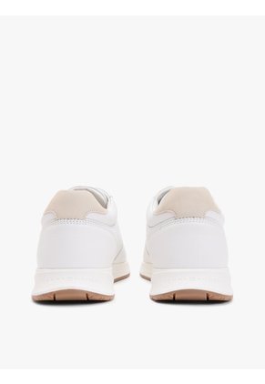 Tenis Blanco De Cuero Con Logo En Bajo Relieve Tommy Hilfiger