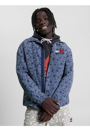 Chaqueta Azul Hombre Cómoda Con Estampado Keith Haring  X Tommy Jeans