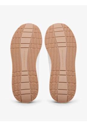 Tenis Blanco De Cuero Con Logo En Bajo Relieve Tommy Hilfiger