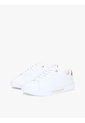 Tenis Blanco De Cuero Con Insignia Del Logo Tommy Hilfiger de Tommy Hilfiger