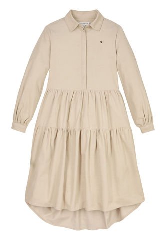 Vestido Beige Manga Larga Para Niñas Tommy Hilfiger Tommy Hilfiger