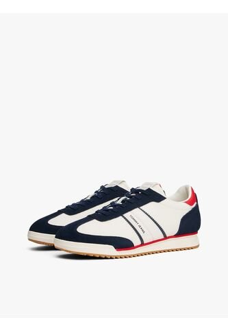 Tenis Negro Retro Con Cuero Tommy Hilfiger Tommy Hilfiger