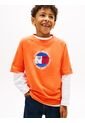 Camiseta Naranja Con Logo Gráfico Tommy Hilfiger de Tommy Hilfiger