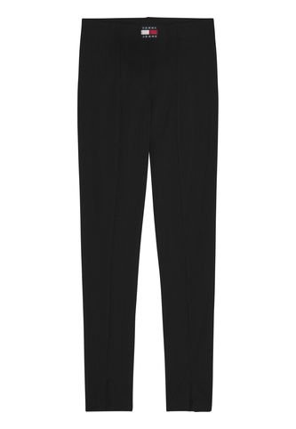 Leggings De Corte Skinny Con Parche Mujer Negro Tommy Jeans Tommy Hilfiger