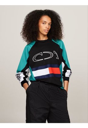 Saco Negro De Carreras Tommy X Mercedes F1 X CR Tommy Hilfiger