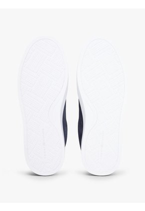 Tenis Azul Marino De Ante Con Logo Metalizado Tommy Hilfiger