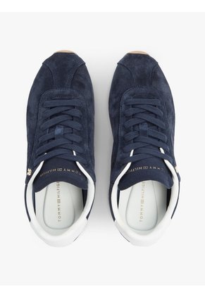 Tenis Azul Marino De Ante Con Monograma TH Tommy Hilfiger