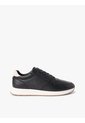 Tenis Negro De Cuero Con Logo En Bajo Relieve Tommy Hilfiger de Tommy Hilfiger