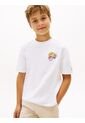Camiseta Blanca Gráfica Con Estampado Para Niños Tommy Hilfiger de Tommy Hilfiger