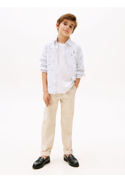 Camisa Multicolor All Over Flag De Manga Larga Tommy Hilfiger