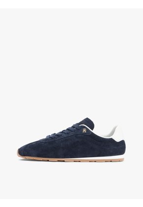 Tenis Azul Marino De Ante Con Monograma TH Tommy Hilfiger