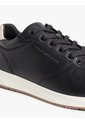 Tenis Negro De Cuero Con Logo En Bajo Relieve Tommy Hilfiger de Tommy Hilfiger