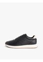 Tenis Negro De Cuero Con Logo En Bajo Relieve Tommy Hilfiger de Tommy Hilfiger