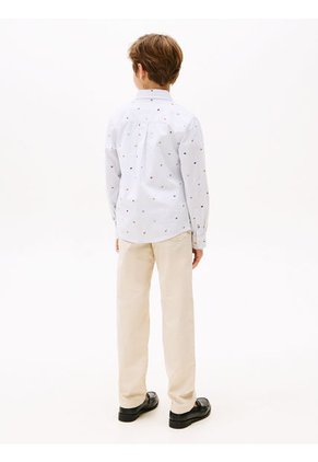 Camisa All Over Flag De Manga Larga Para Niño Tommy Hilfiger