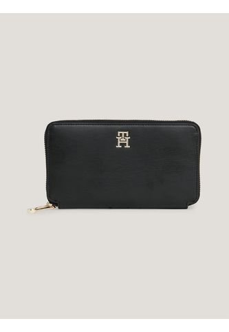 Billetera Negra Iconic Grande Con Cremallera Tommy Hilfiger Tommy Hilfiger