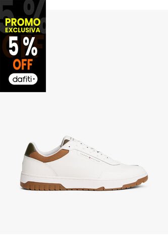 Tenis Blanco De Baloncesto Con Suela De Tacos Tommy Hilfiger Tommy Hilfiger
