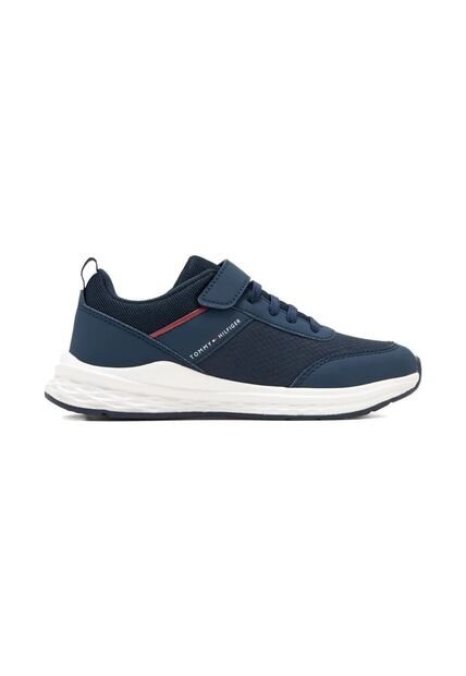 Tenis Azul Con Diseño Cierre De Velcro Y Cordones Tommy Hilfiger