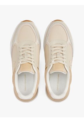 Tenis Beige Con Texturas Mixtas Tommy Hilfiger