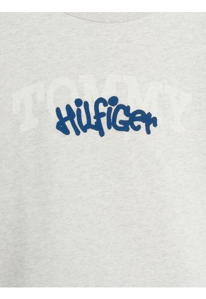 Camiseta Con Logo Estilo Grafiti Niño Gris Tommy Hilfiger