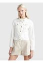 Chaqueta Vaquera Blanca De Corte Slim Mujer Blanco Tommy Hilfiger de Tommy Hilfiger