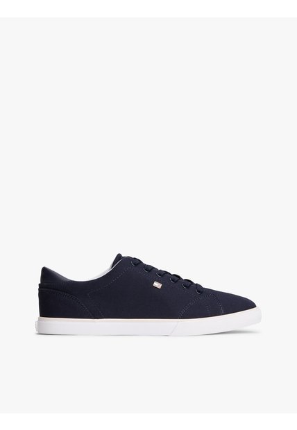 Tenis Azul Marino De Diseño Bajo En Lona Tommy Hilfiger