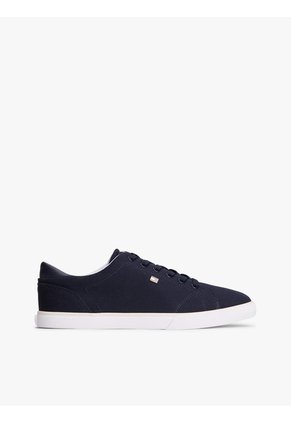 Tenis Azul Marino De Diseño Bajo En Lona Tommy Hilfiger