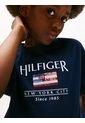 Camiseta Azul Holgada Con Logo De Lentejuelas Tommy Hilfiger de Tommy Hilfiger