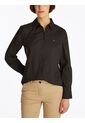 Camisa Negra De Popelín De Corte Regular Tommy Hilfiger de Tommy Hilfiger