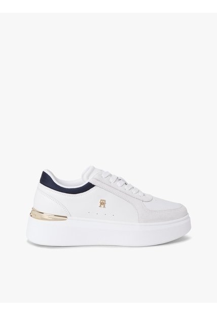 Tenis De Plataforma Con Panel De Satén Tommy Hilfiger