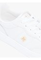 Tenis Blanco De Cuero Con Monograma Metalizado Tommy Hilfiger de Tommy Hilfiger