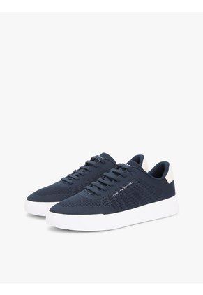 Tenis Azul Marino De Punto Con Logo Tommy Hilfiger