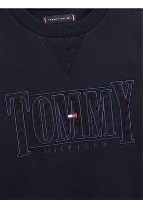 Sudadera Niño De Felpa Con Aplicación Con Logo Azul Tommy Hilfiger