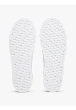 Tenis Celeste De Lona Lavada Con Plataforma Tommy Hilfiger