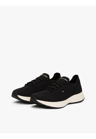 Tenis Negro De Punto Con Logo Bordado Tommy Hilfiger Tommy Hilfiger