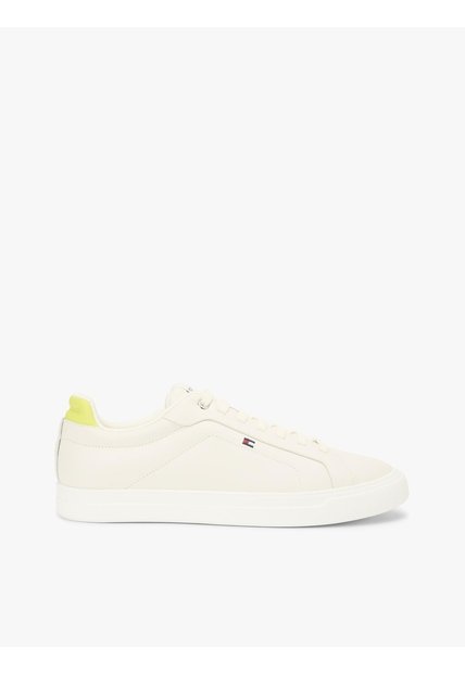 Tenis Amarillo De Tenis Hilfiger Icon De Cuero Tommy Hilfiger