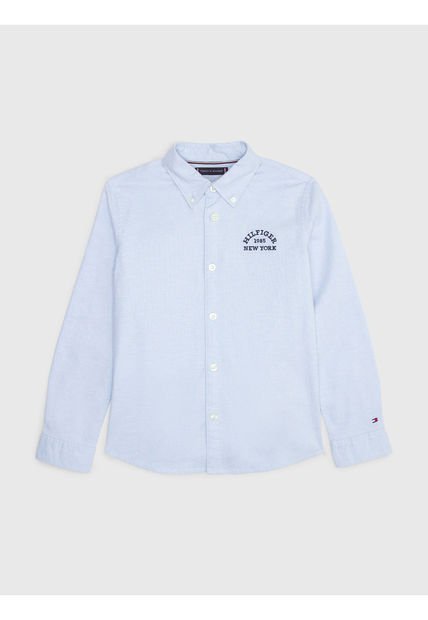 Camisa De Niño Con Logo Universitario Bordado Corte Regular Tommy Hilfiger