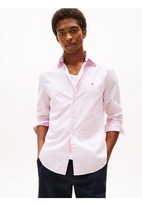 Camisa Rosa Poplin Mini De Manga Larga Tommy Hilfiger