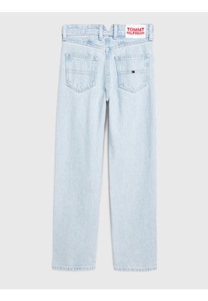 Vaqueros Girlfriend Con Efecto Desteñido Niña Azul Tommy Hilfiger